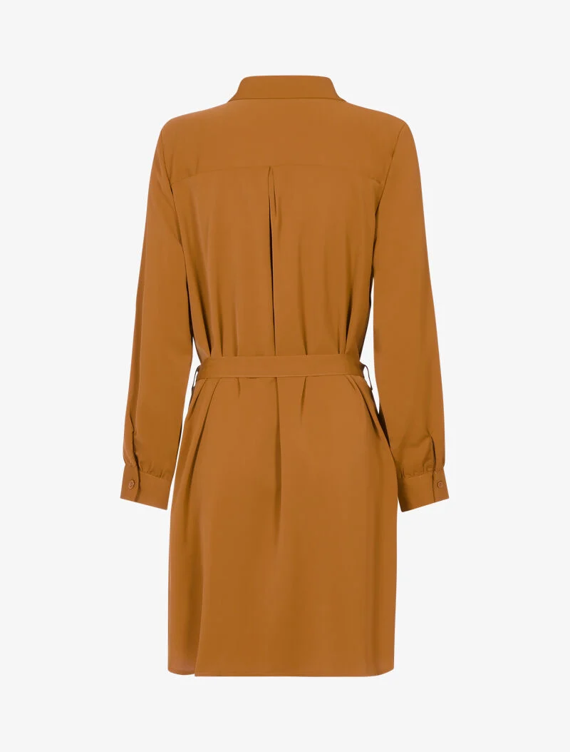 Robe chemise unie - camel