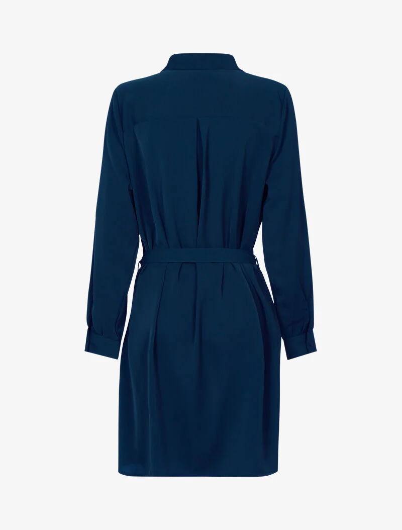 Robe chemise unie - marine