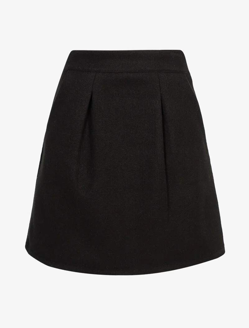 Jupe patineuse en maille - noir