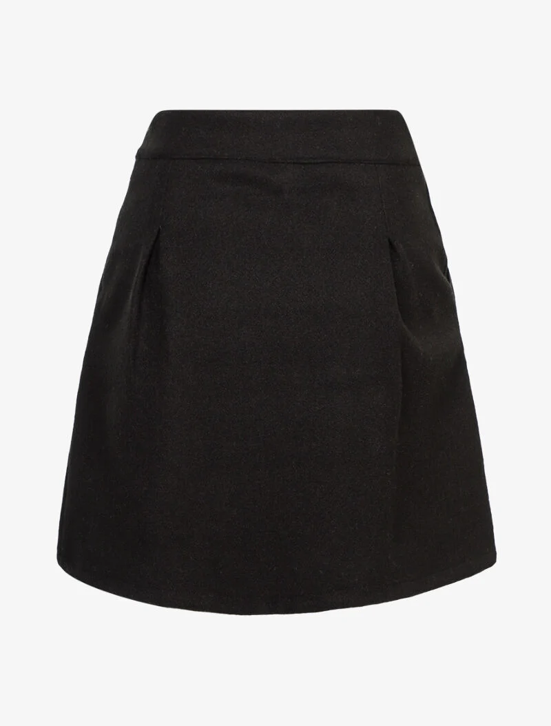 Jupe patineuse en maille - noir