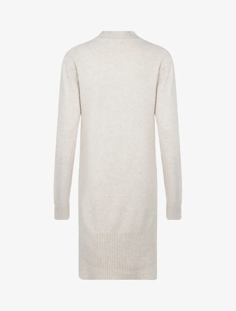Robe pull à bandes entrelacées - beige