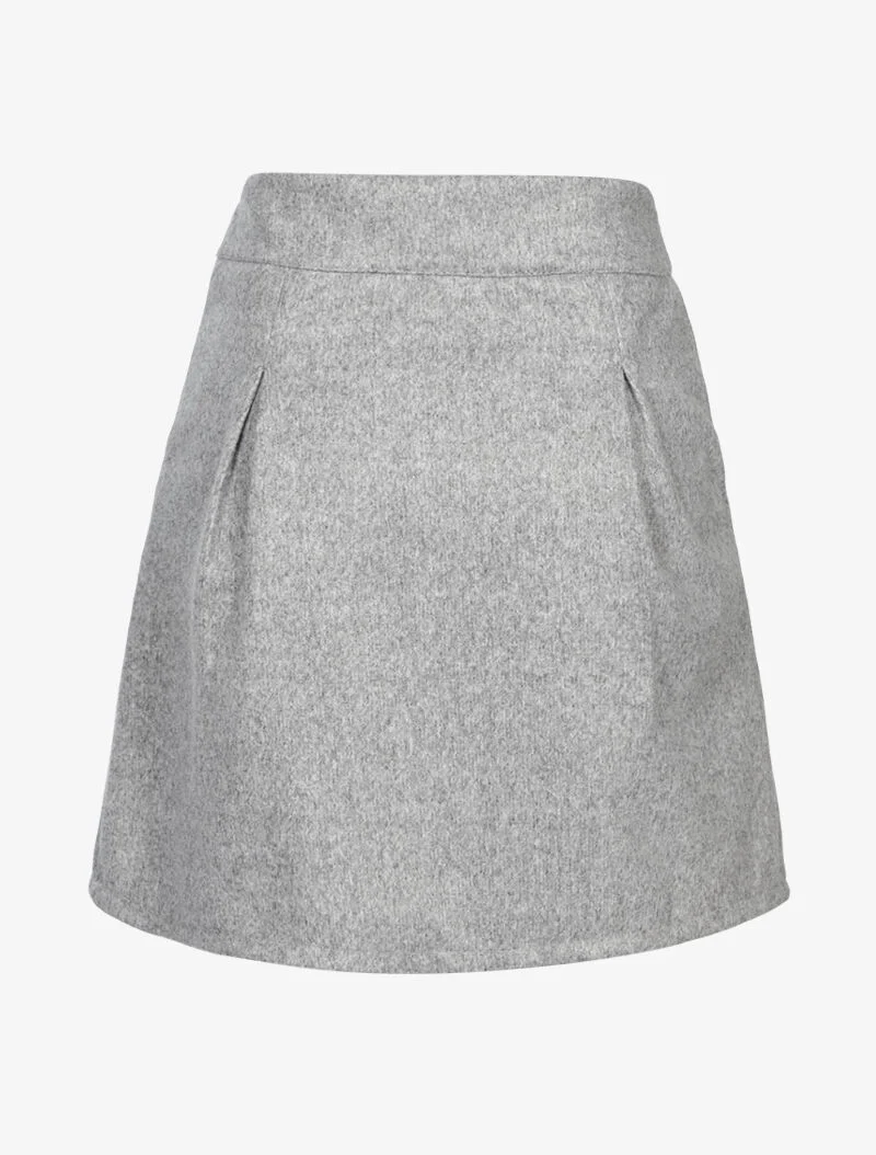 Jupe patineuse en maille - gris clair