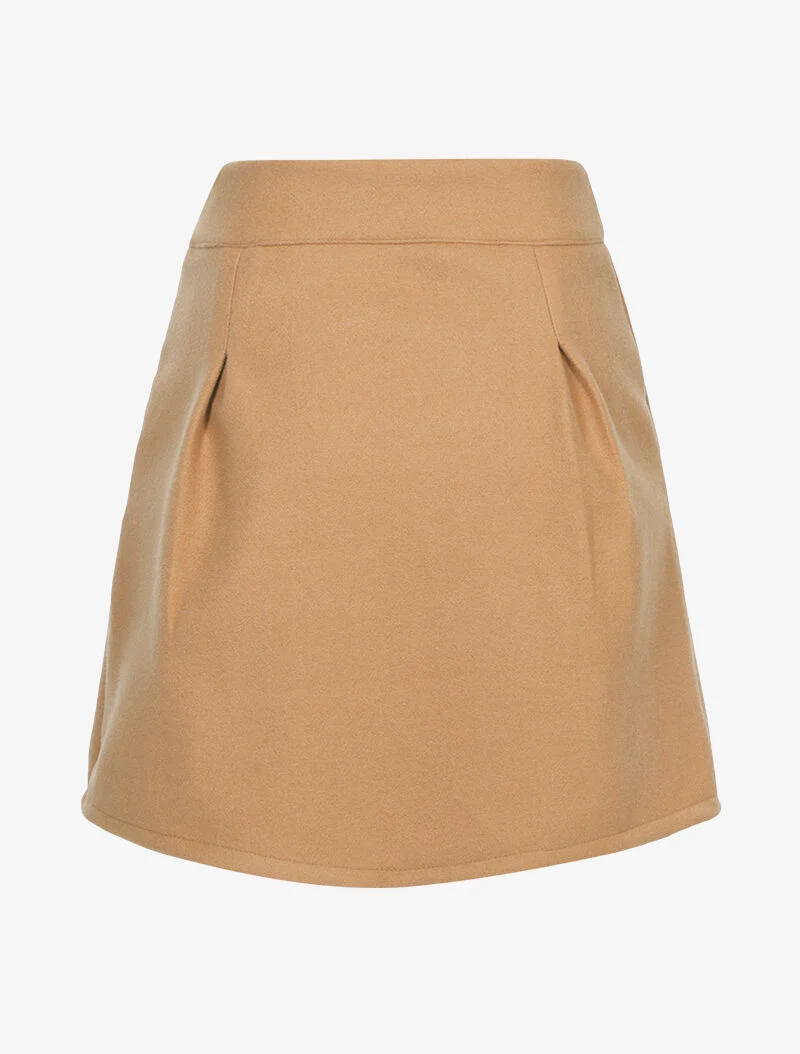 Jupe patineuse en maille - taupe