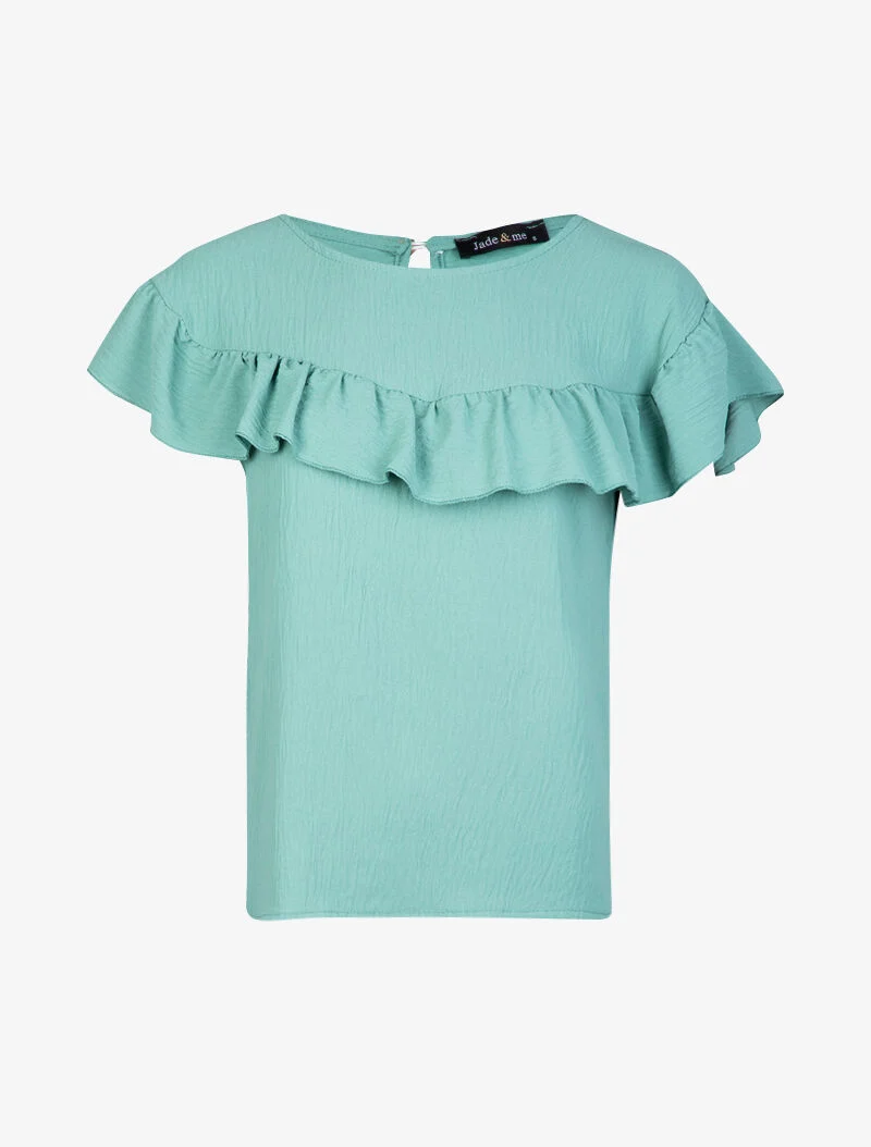Top à bande volantée - turquoise