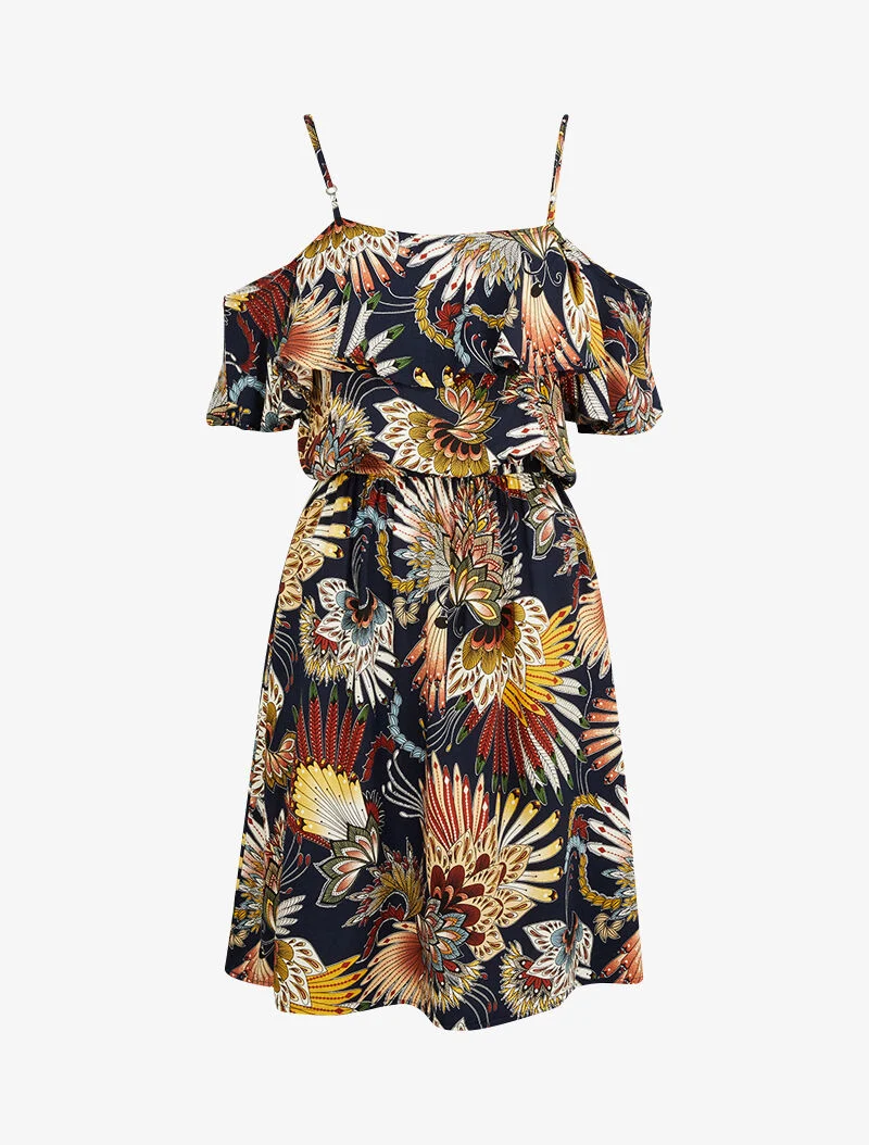 Robe à épaules dénudées - marine