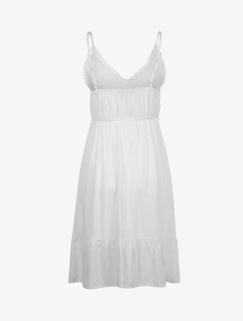 Robe à buste en crochet - blanc