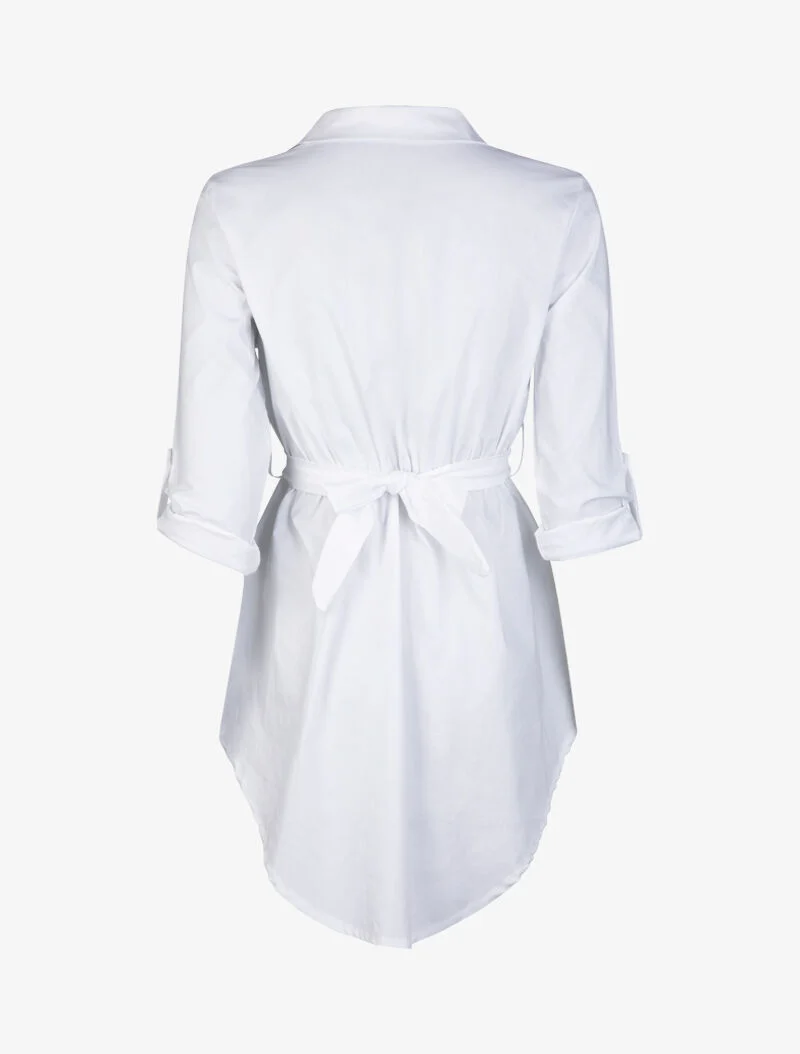 Tunique asymétrique unie - blanc