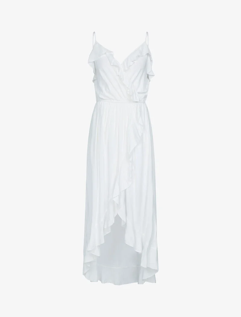 Robe portefeuille à volants - ecru