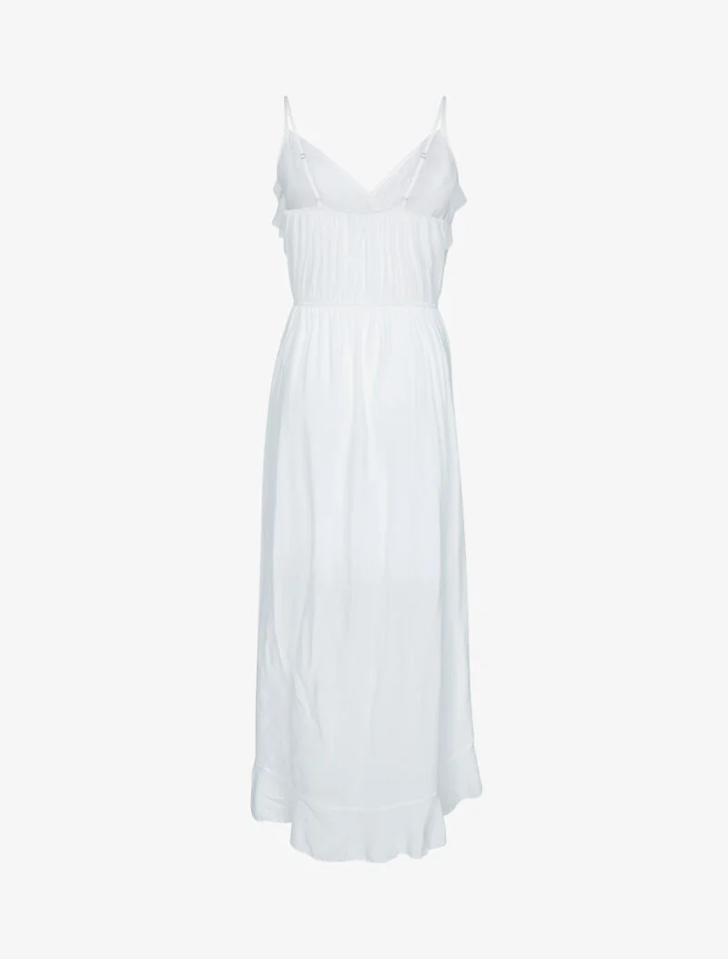 Robe portefeuille à volants - ecru