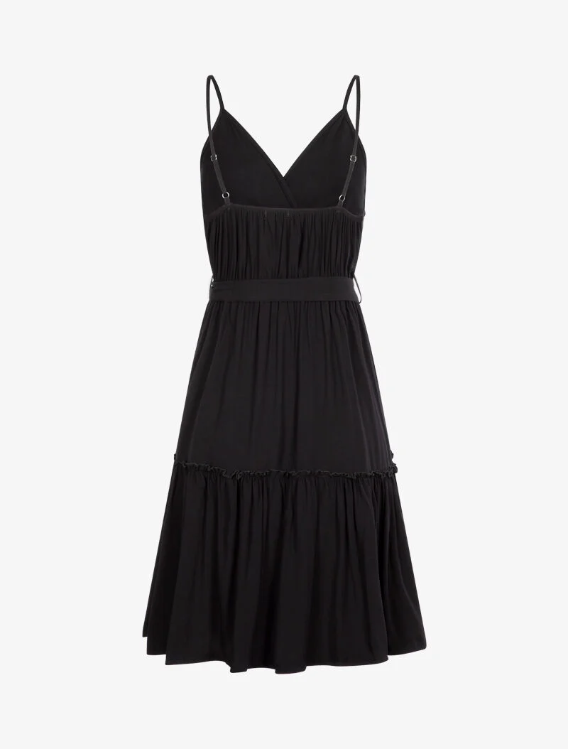 Robe patineuse à fines bretelles - noir