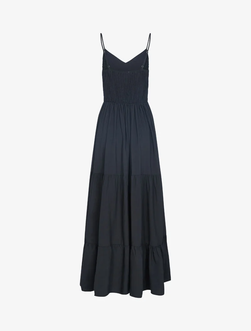 Robe longue unie - noir