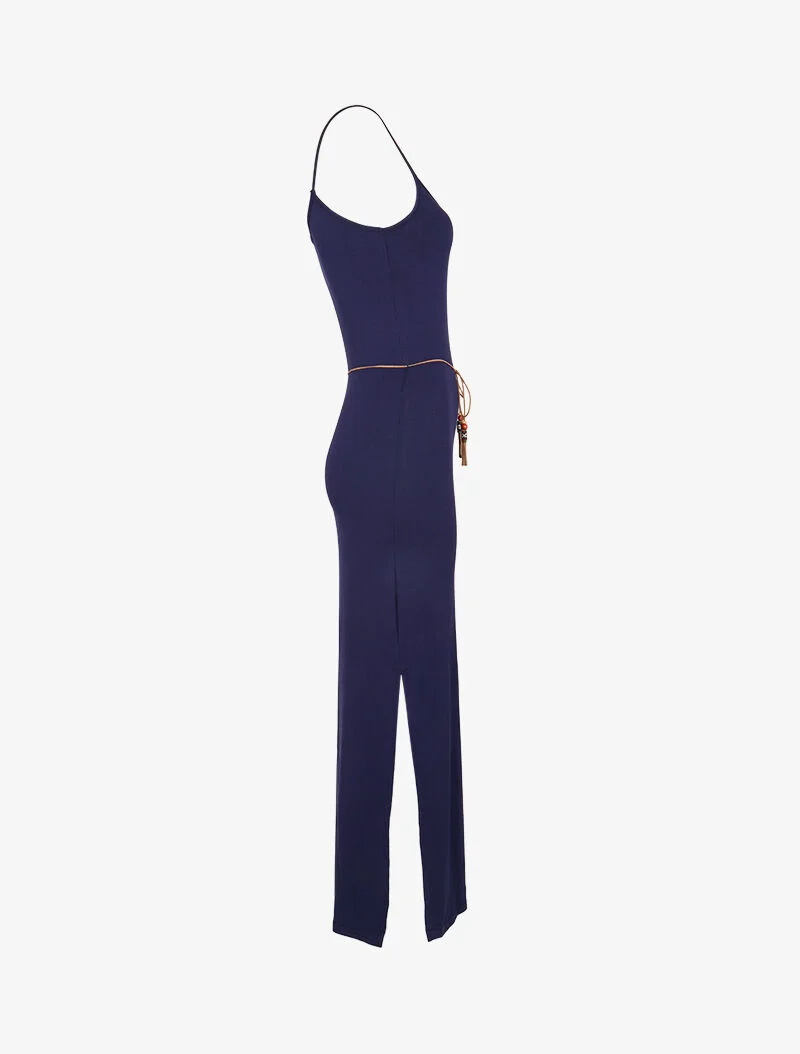 Robe à côtés fendus - marine