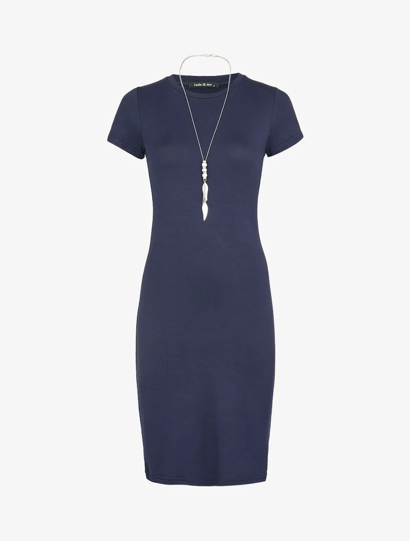 Robe t-shirt ajustée - marine