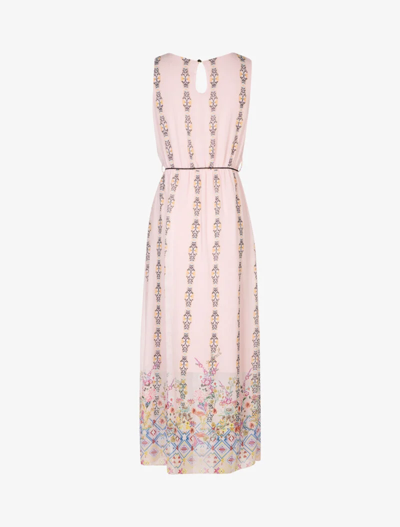 Robe à imprimés style baroque - rose