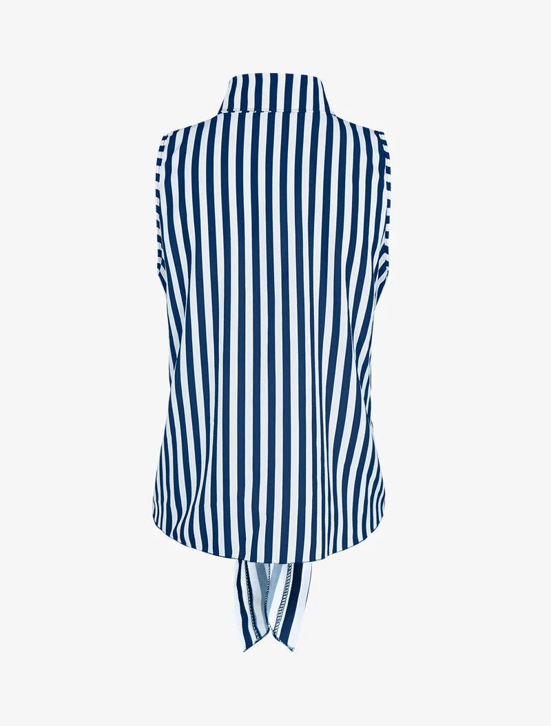 Chemise sans manches à rayures - marine