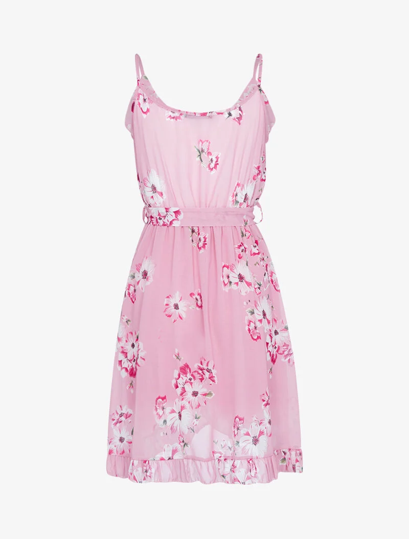 Robe portefeuille à imprimé floral - rose