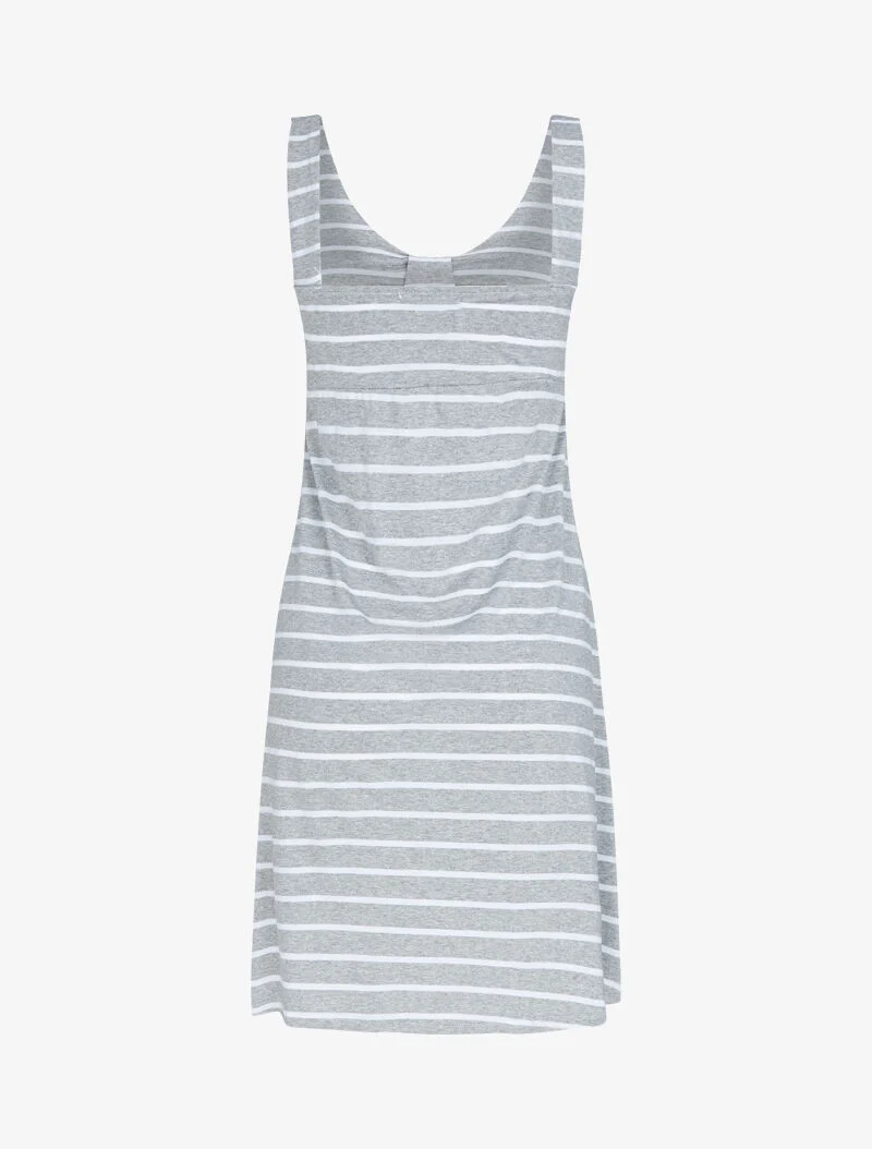 Robe trapèze style marinière - gris clair
