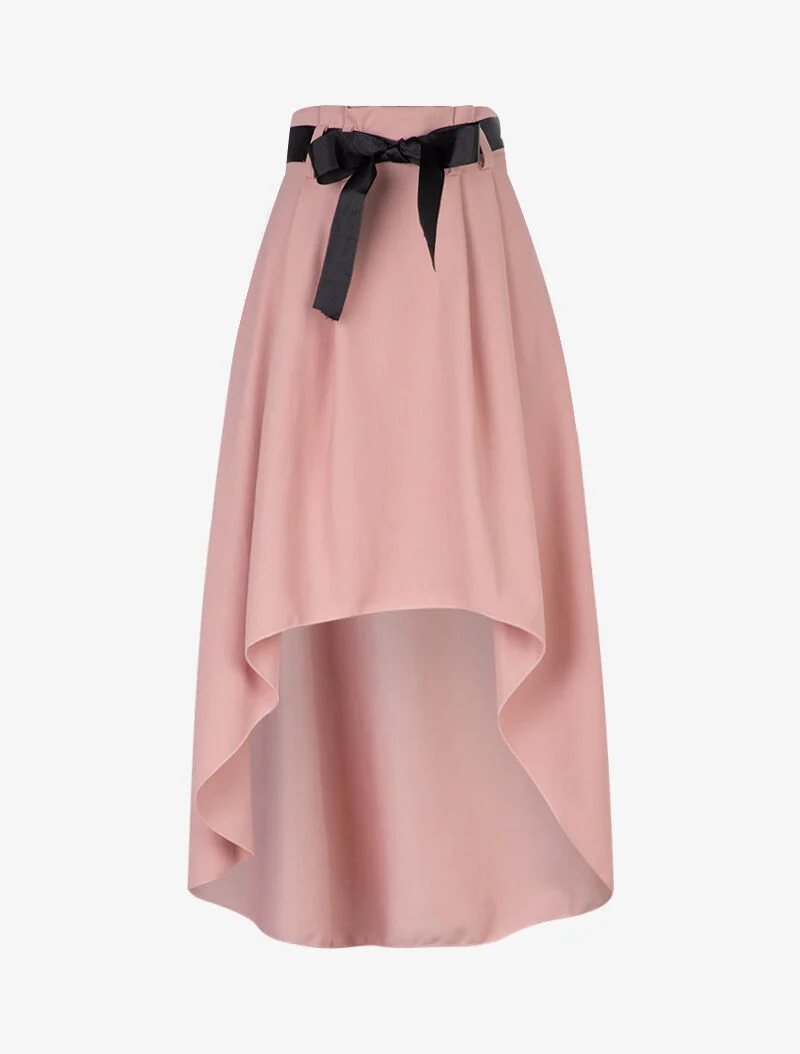 Jupe patineuse asymétrique - rose