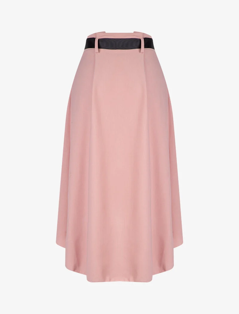 Jupe patineuse asymétrique - rose