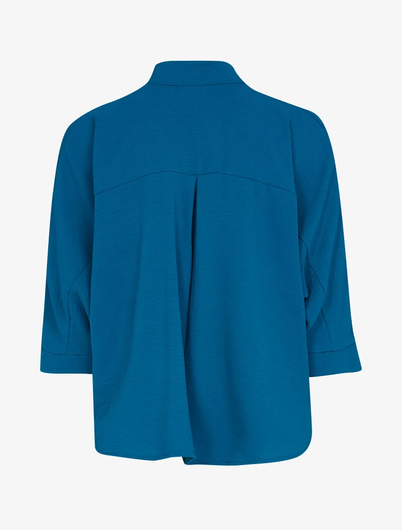 Top loose coupe chauve souris - bleu pétrole