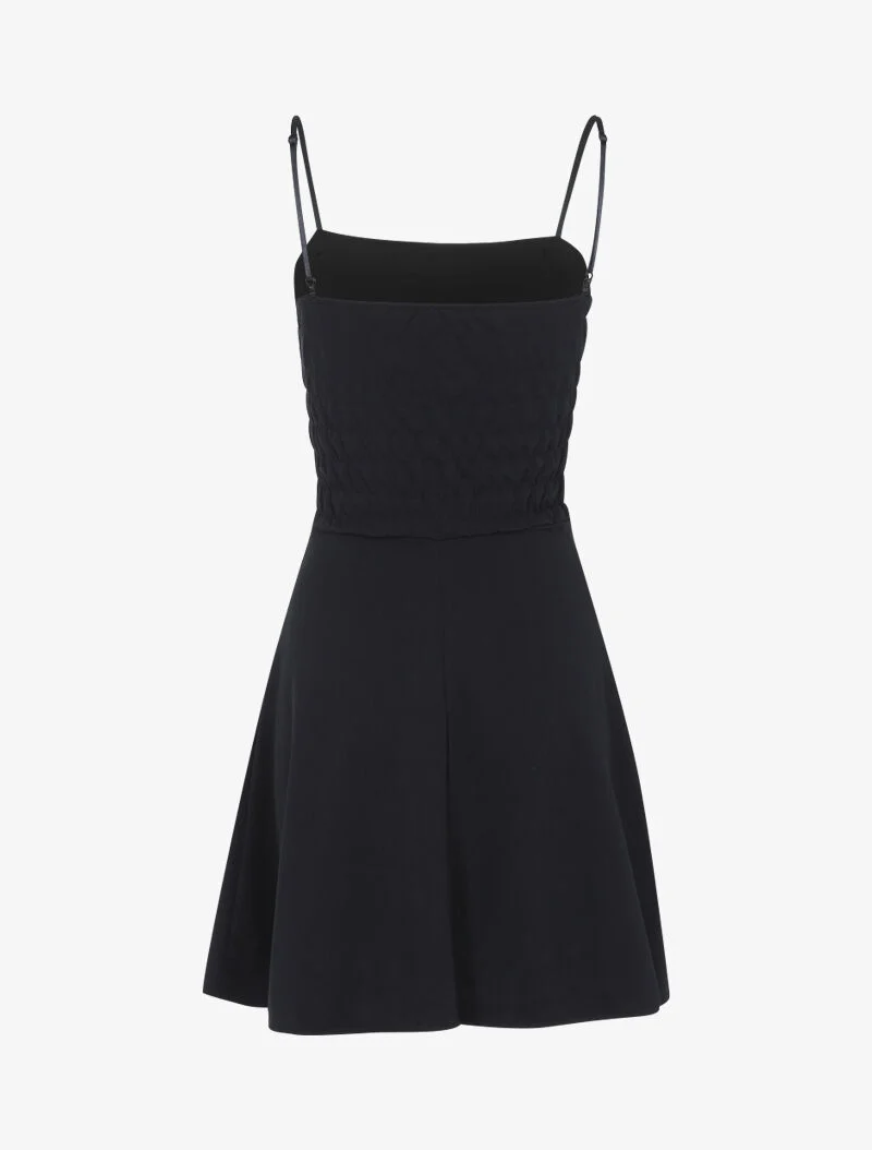 Robe patineuse à détails style marinière - noir