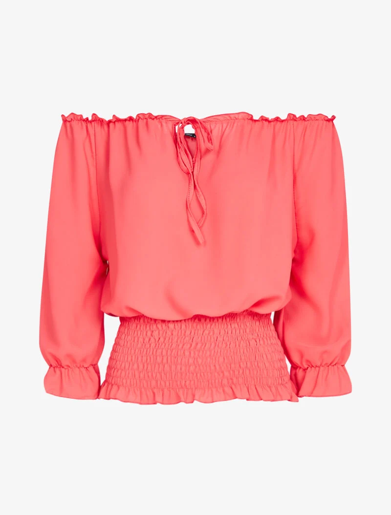 Top boule en voile - corail