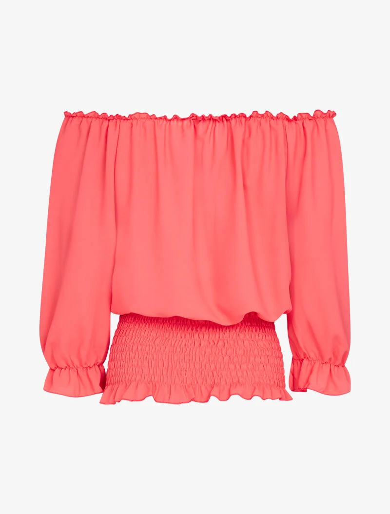Top boule en voile - corail