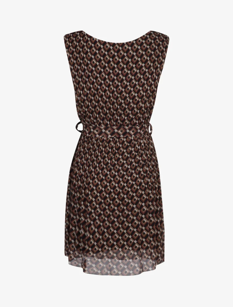 Robe gaufrée à imprimé 70's - noir