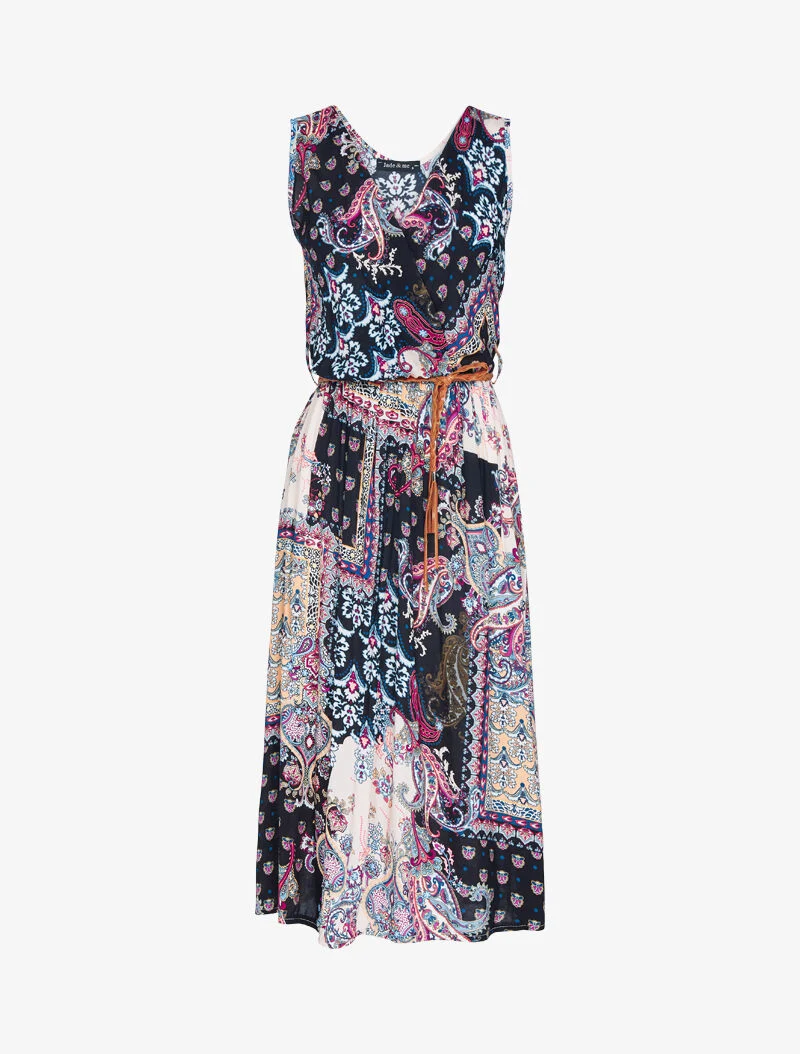 Robe à imprimé cachemire - noir