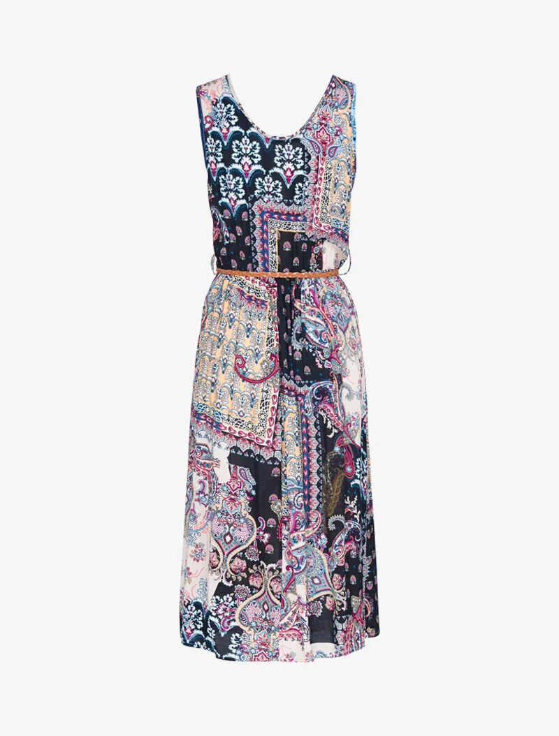 Robe à imprimé cachemire - noir