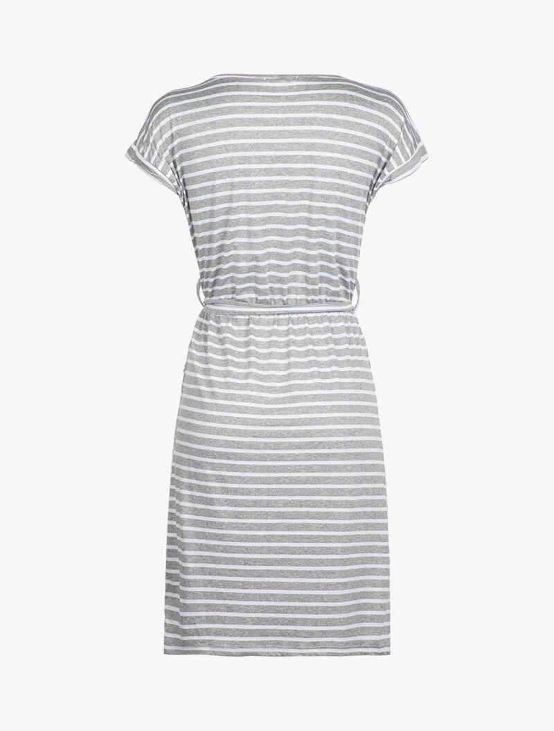 Robe patineuse rayée - gris clair