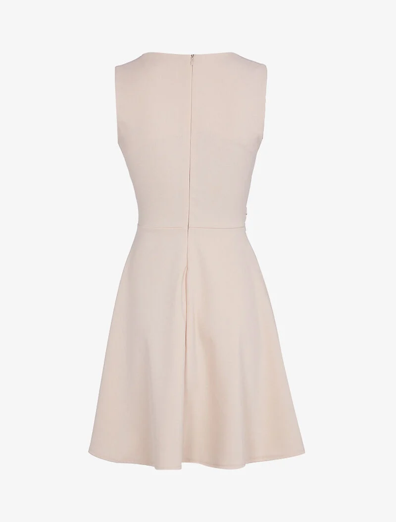 Robe patineuse à boucle contrastante - beige rosé