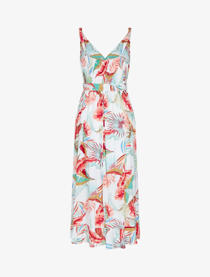 Robe coupe portefeuille volantée - blanc