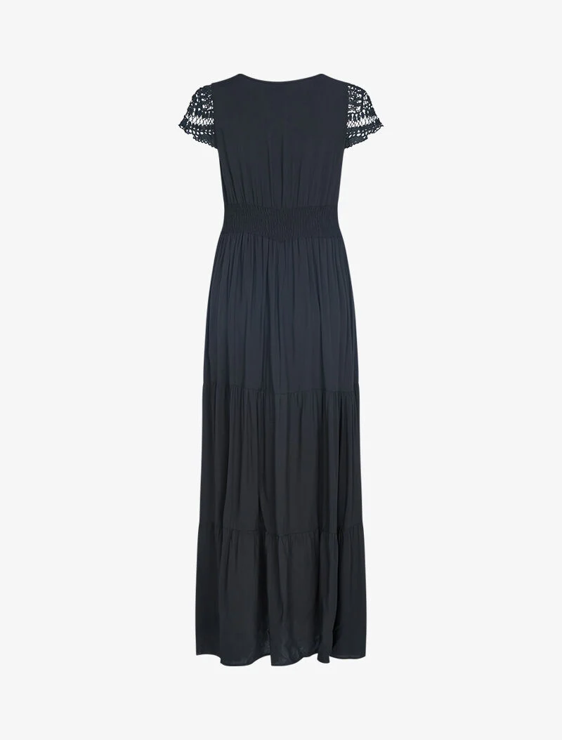 Robe à mancherons brodées - noir