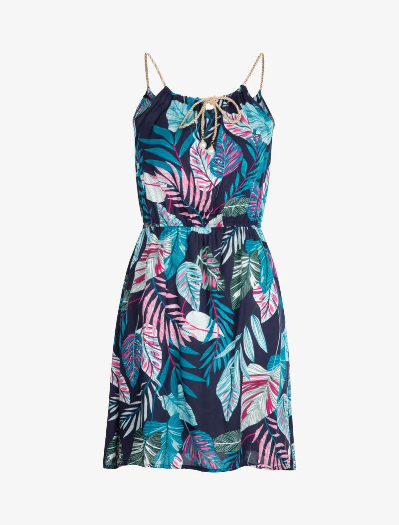 Robe à bretelles styles cordes irisées - marine