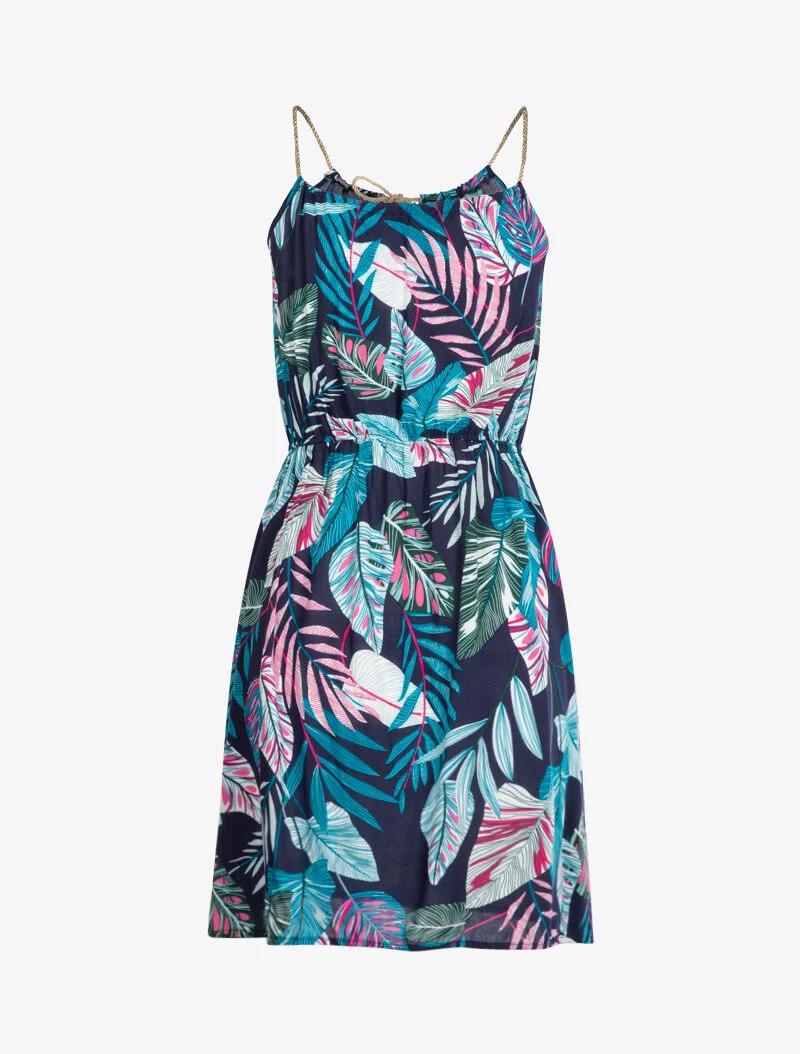 Robe à bretelles styles cordes irisées - marine