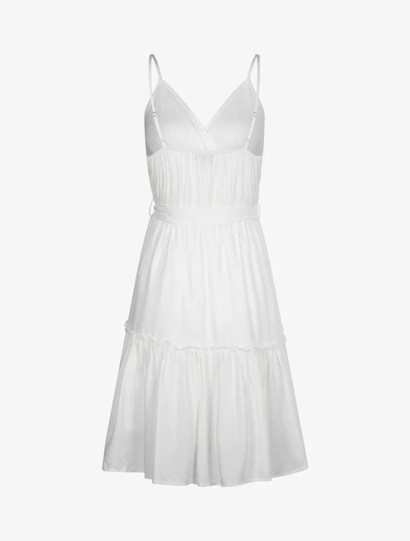Robe patineuse à fines bretelles - ecru