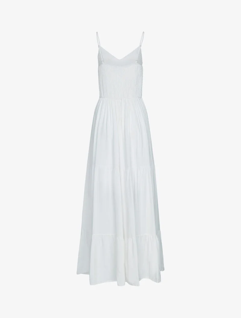 Robe longue unie - blanc