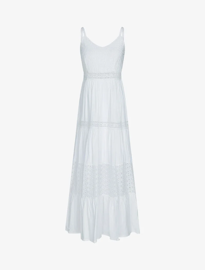 Robes à détails ajourés en crochet - blanc