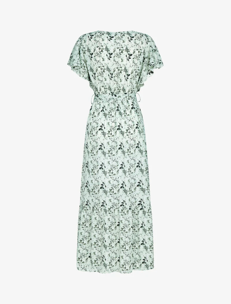 Robe à imprimé feuillages stylisés - vert d'eau