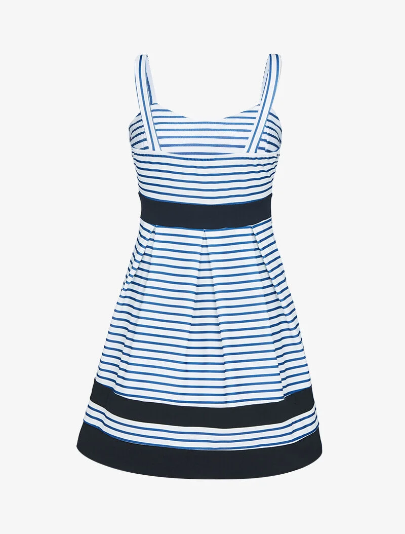 Robe rayée à bandes contrastantes - marine