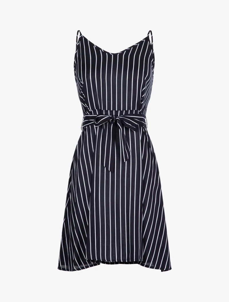 Robe à imprimé rayures - marine