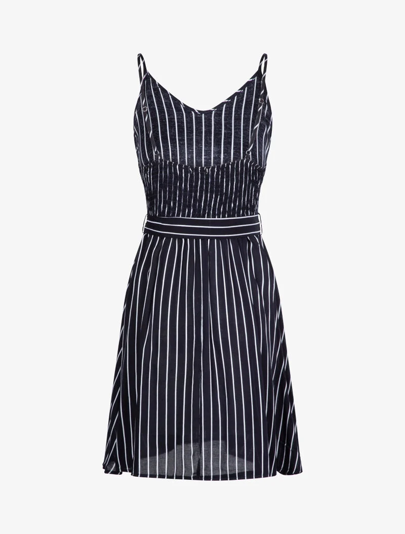 Robe à imprimé rayures - marine