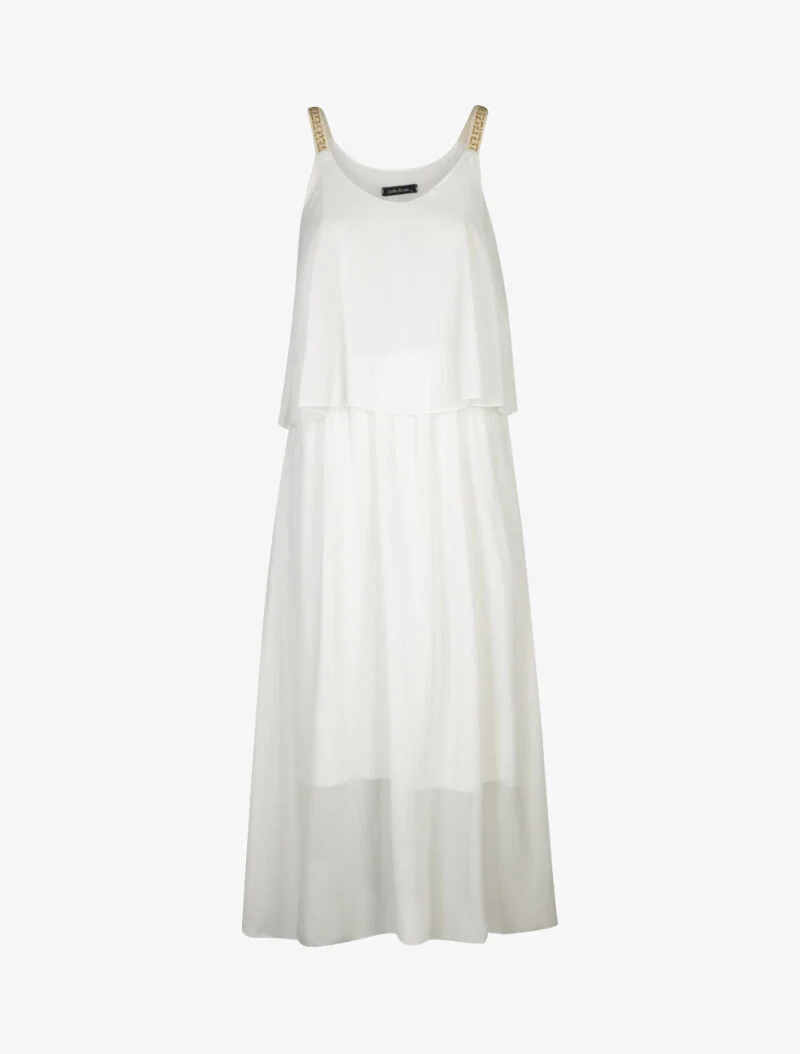 Robe à bretelles imprimées - blanc