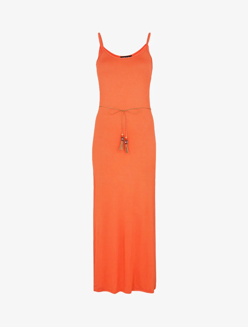 Robe à côtés fendus - orange