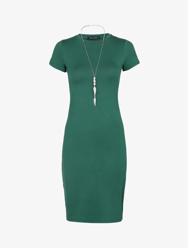 Robe t-shirt ajustée - vert bouteille
