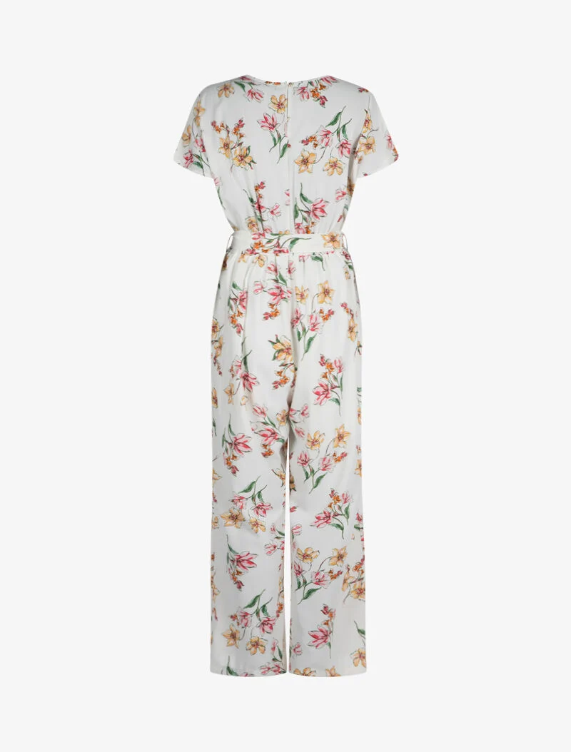 Combinaison à imprimé floral - blanc