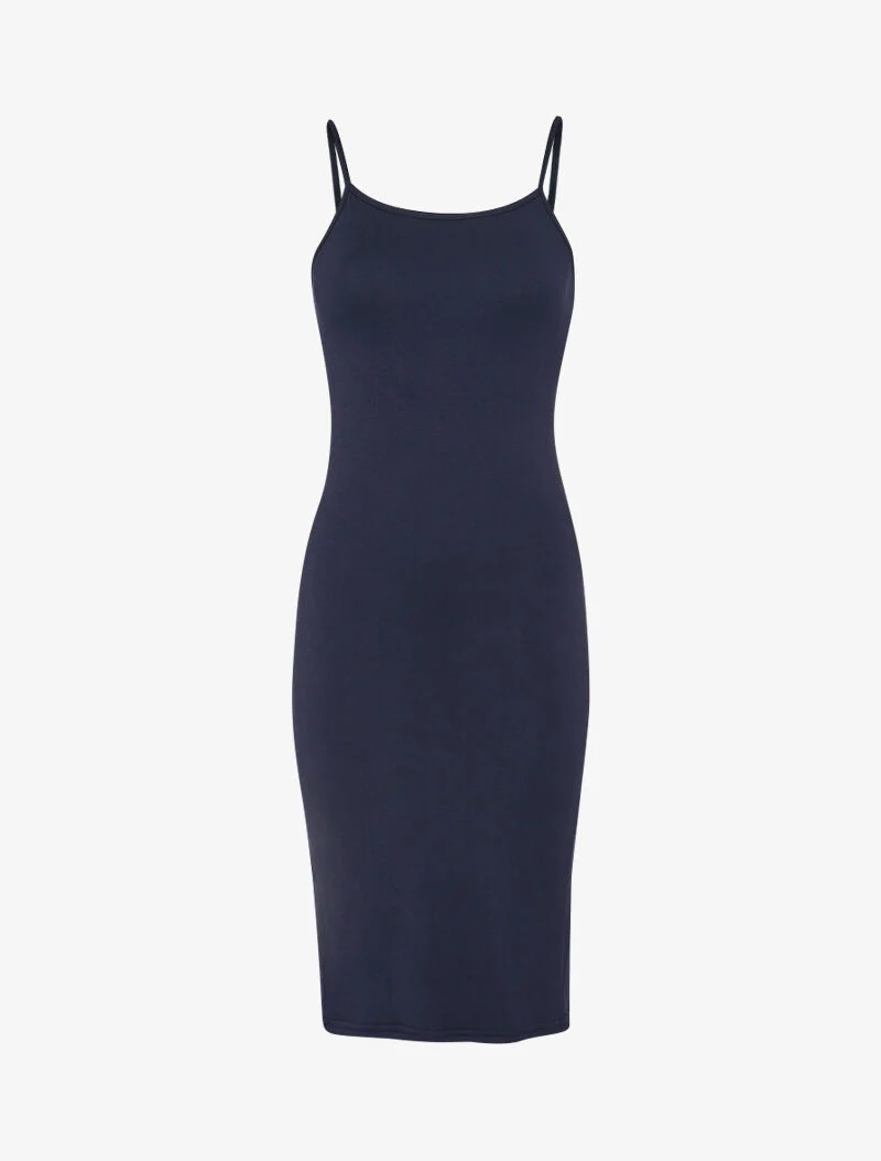 Robe basique unie - marine