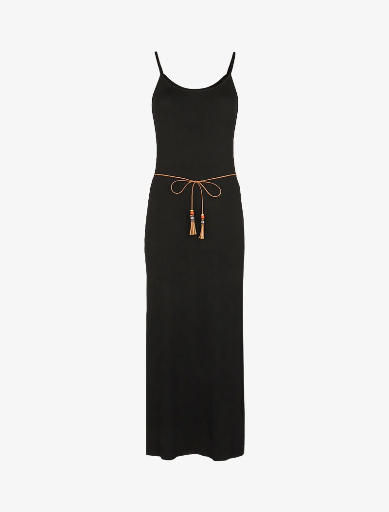 Robe à côtés fendus - noir