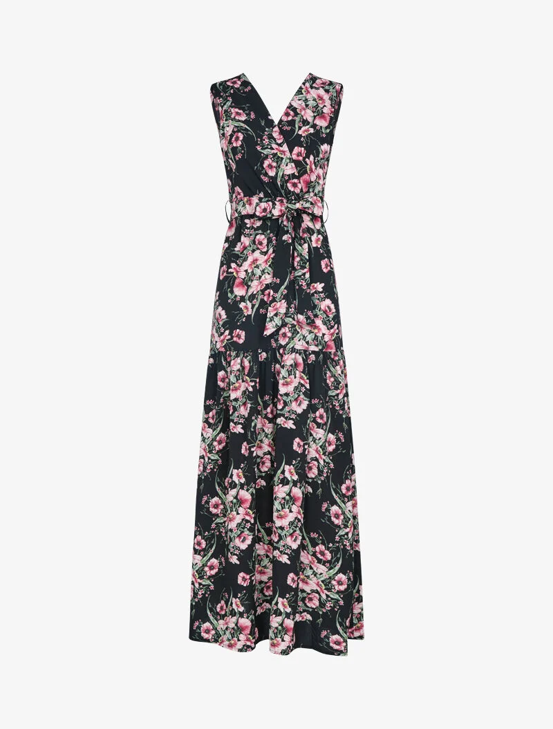 Robe à imprimé floral - noir